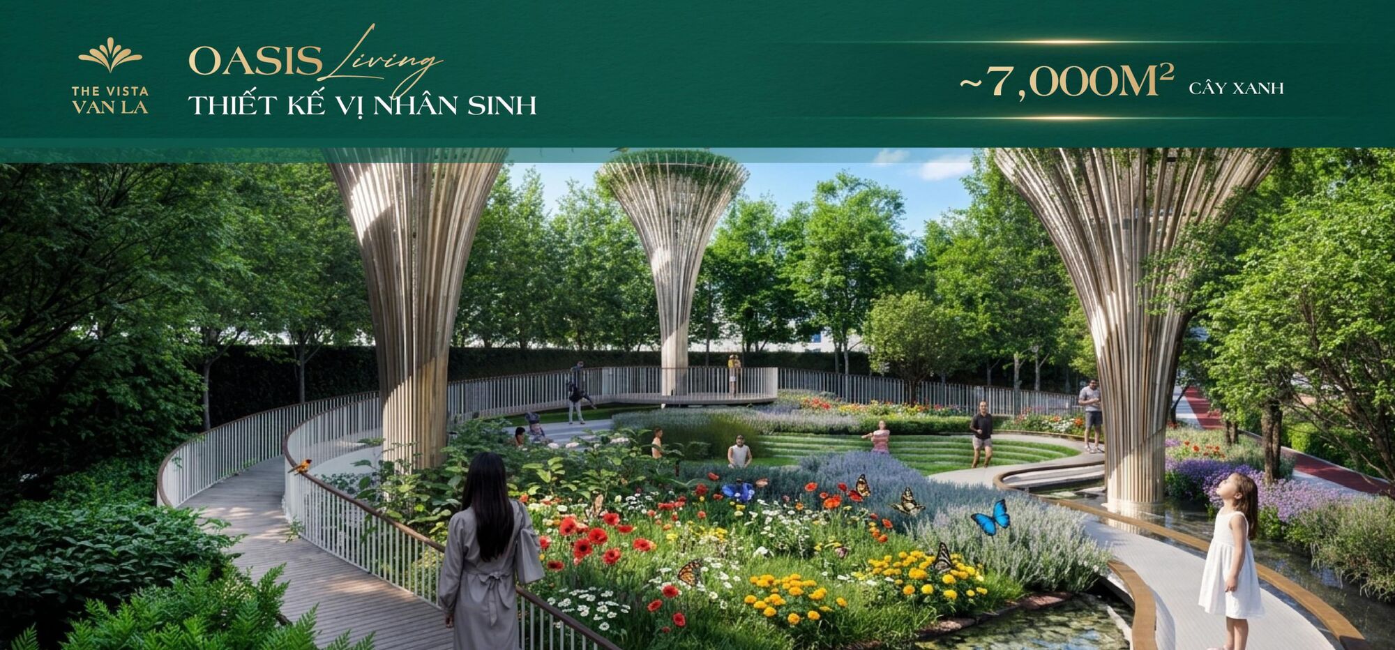 Công viên cảnh quan xanh nội khu The Vista Văn La