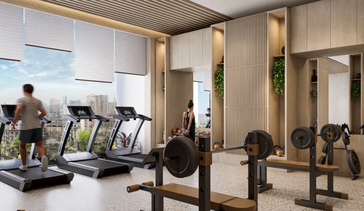 Phòng gym hiện đại The Vista Văn La